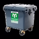 Rolcontainer 1100l restafval kunststof