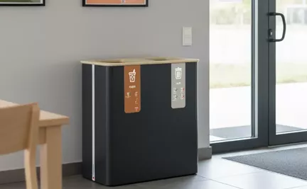 Afvalscheiding bakken in kantine