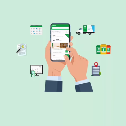 Banner in het megamenu dat ondersteunt om te navigeren naar de MijnMSN pagina.