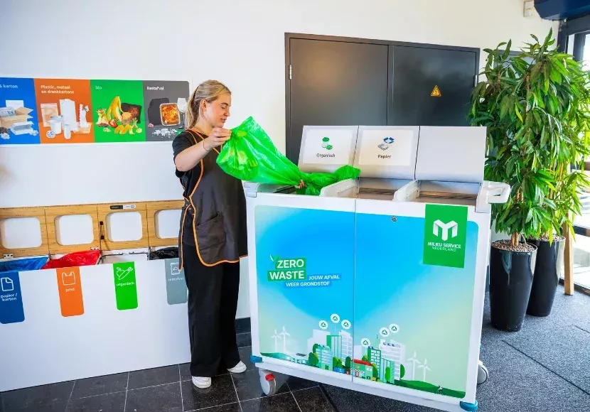 Afvalzak in msg trolley