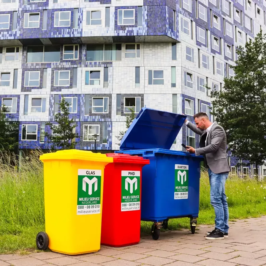 Afvalscan uitgevoerd op locatie door een accountmanager