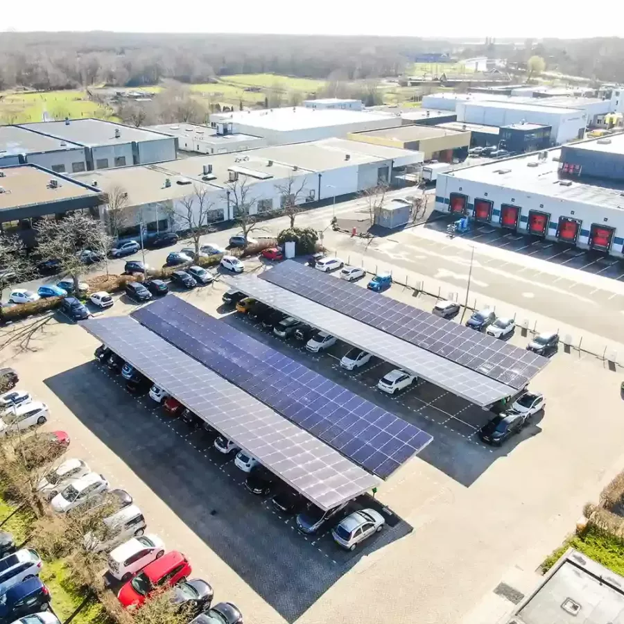 Carport met zonnepanelen